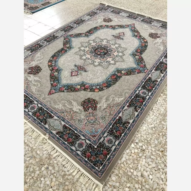 فرش ماشینی کاشان 700شانه طرح کارینافیلی 6متری2عددی(باارسال رایگان)