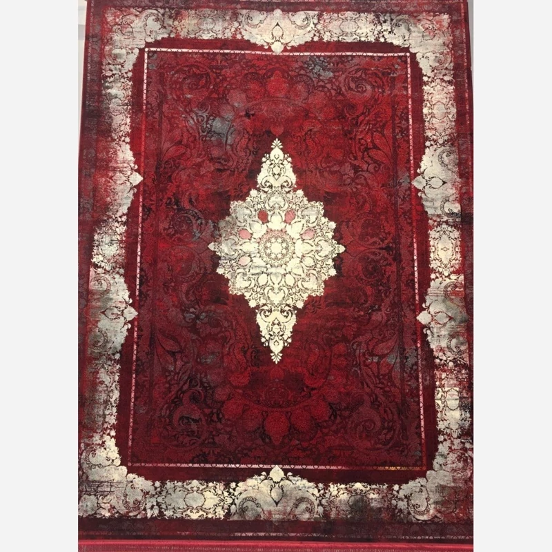 فرش 1200 شانه ماشینی کاشان طرح ریما لاکی 6متری(باارسال رایگان)