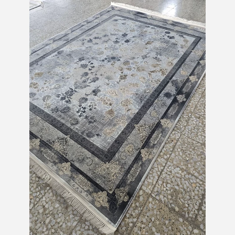 فرش 6متری 1200 شانه ماشینی کاشان طرح شاهکار ترمه ای(باارسال رایگان)