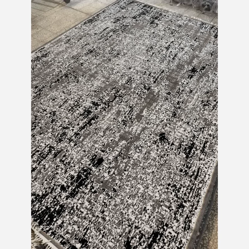 فرش 6 متری ماشینی کاشان 350 شانه نخ بی سی اف طرح پتینه دودی