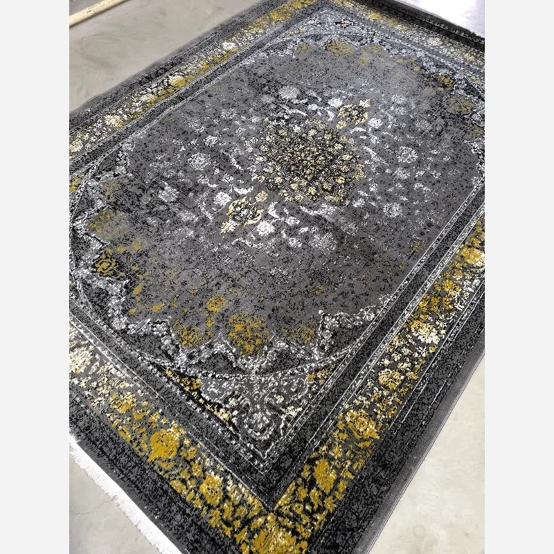 فرش ماشینی کاشان 440شانه نخ بی سی اف12متری سبک وزن طرح ثروت دودی(باارسال رایگان)