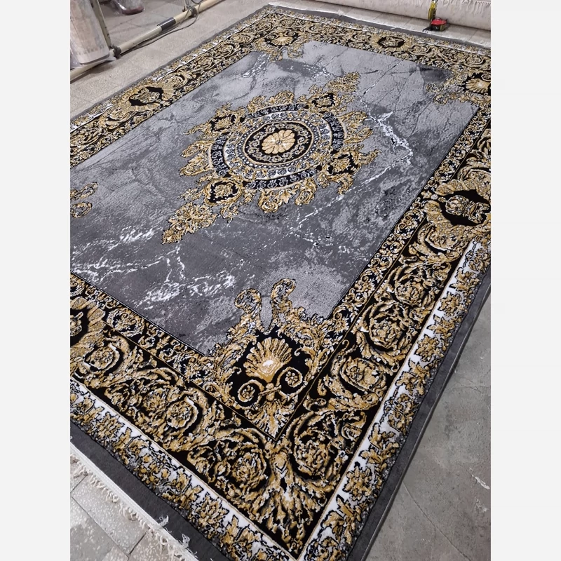فرش 6متری ماشینی کاشان440شانه بی سی اف طرح ژیوا دودی(باارسال رایگان)