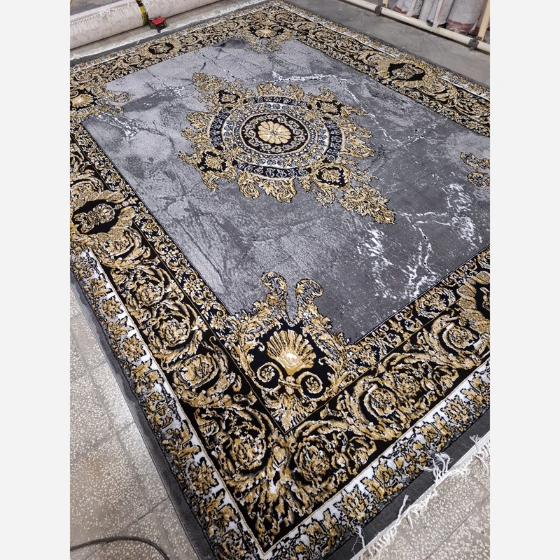 فرش ماشینی کاشان 440شانه بی سی اف طرح ژیوا دودی12متری(باارسال رایگان)