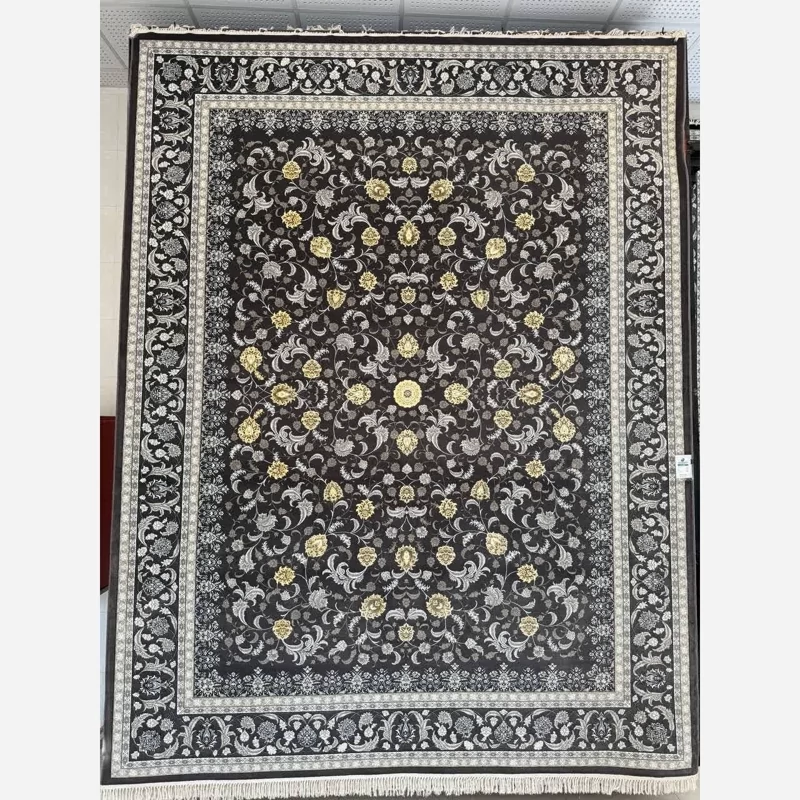 فرش700شانه ماشینی کاشان100درصدآکرلیک طرح افشان شهاب دودی12متری(باارسال رایگان)