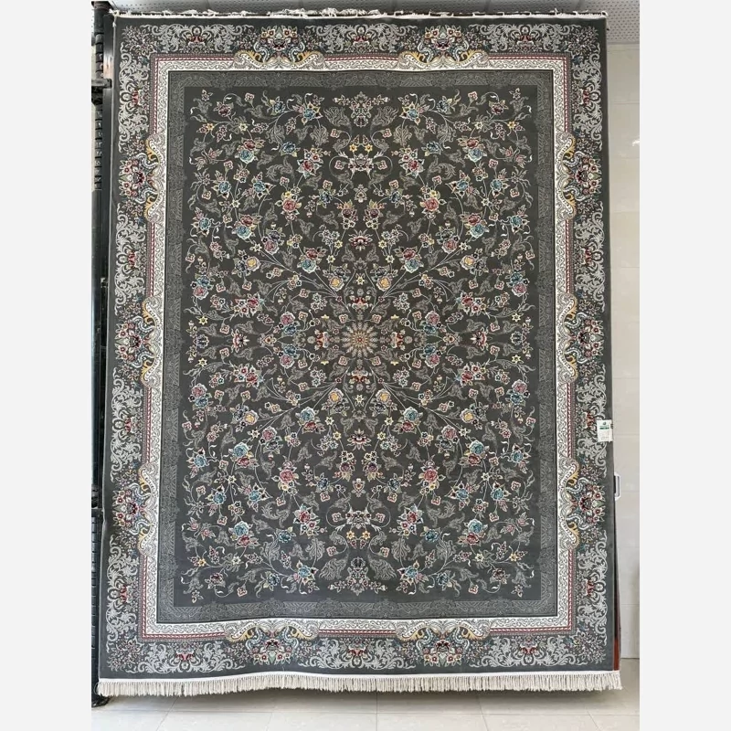 فرش 9متری ماشینی کاشان 700شانه100درصدآکرلیک طرح جانان دودی(باارسال رایگان)