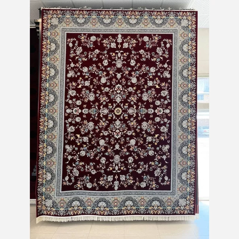 فرش قرمز 700شانه ماشینی کاشان12متری100درصدآکرولیک طرح لارا لاکی(باارسال رایگان)