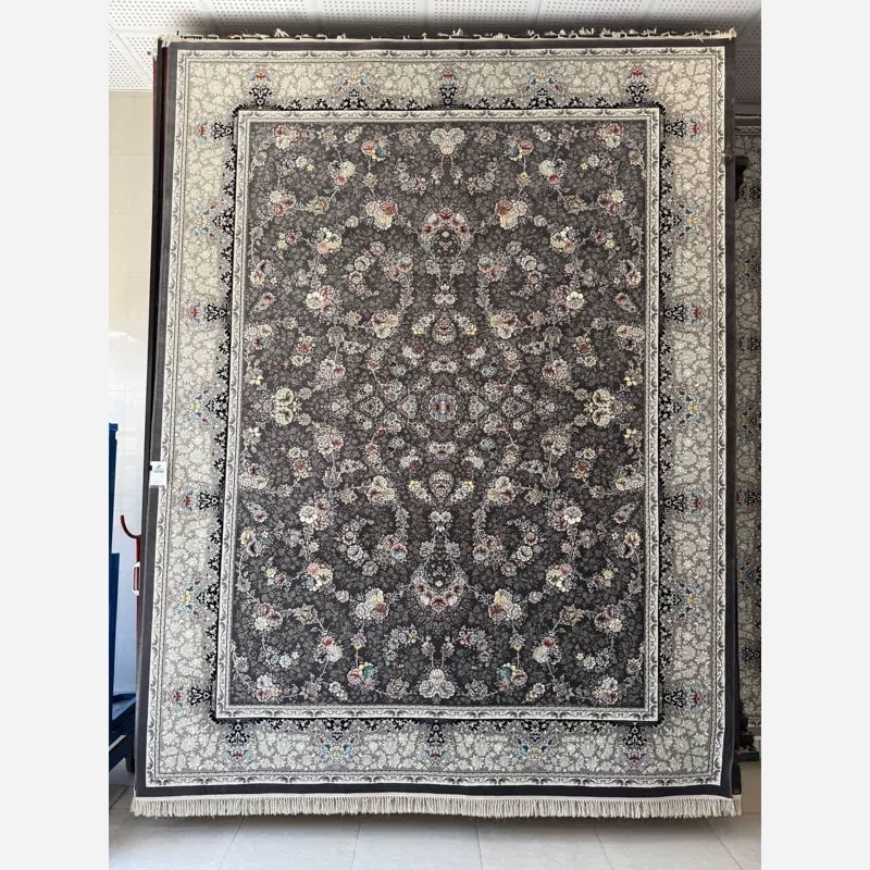 فرش700شانه ماشینی کاشان100درصدآکرلیک طرح رنگین کمان دودی12متری(باارسال رایگان)