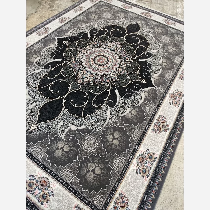 فرش ماشینی کاشان500شانه طرح 700شانه ورژن12متری طرح چکاوک دودی(باارسال رایگان)