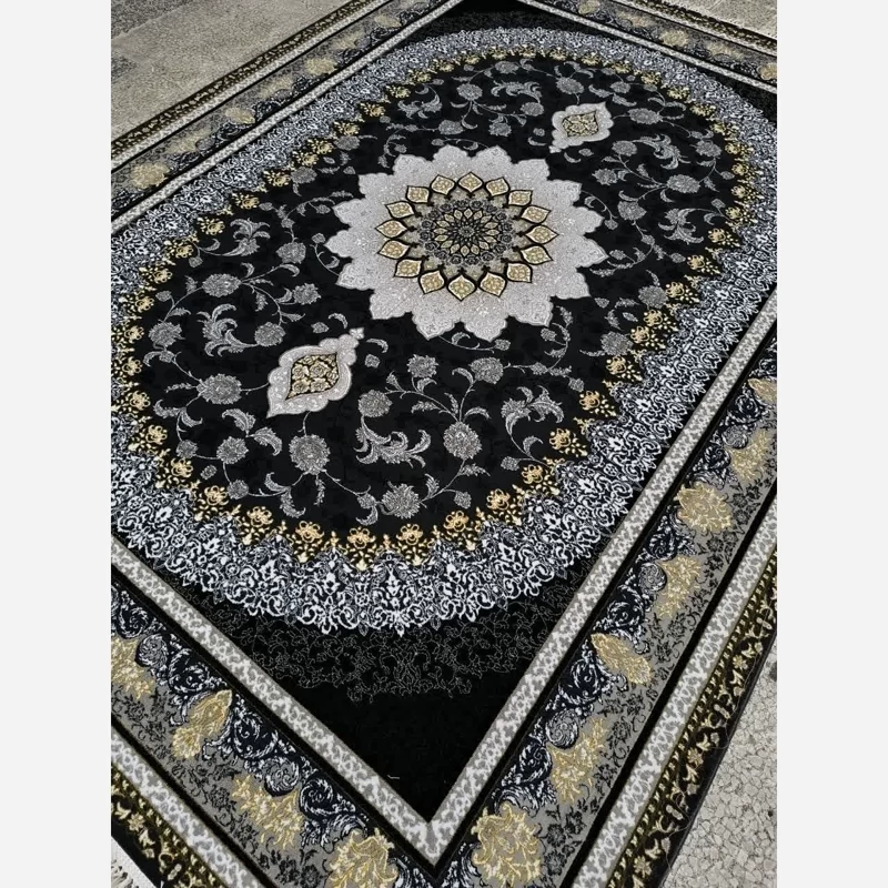 فرش ماشینی کاشان500شانه ورژن طرح 700شانه طرح سیتادودی طلاکوب9متری(باارسال رایگان)