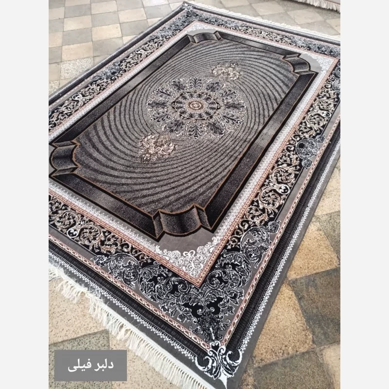 فرش ماشینی کاشان440شانه نخ بی سی افBCFطرح دلبرفیلی6متری(باارسال رایگان)
