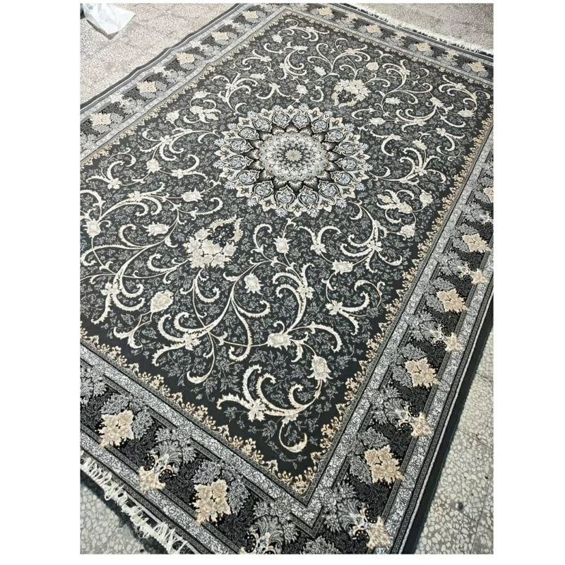فرش500شانه ماشینی کاشان ورژن طرح طلنازدودی9متری(باارسال رایگان)