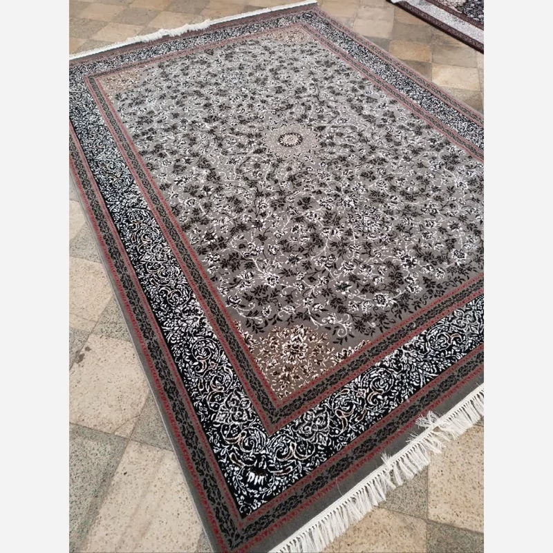 فرش 6متری ماشینی کاشان طرح باران فیلی440شانه(باارسال رایگان)