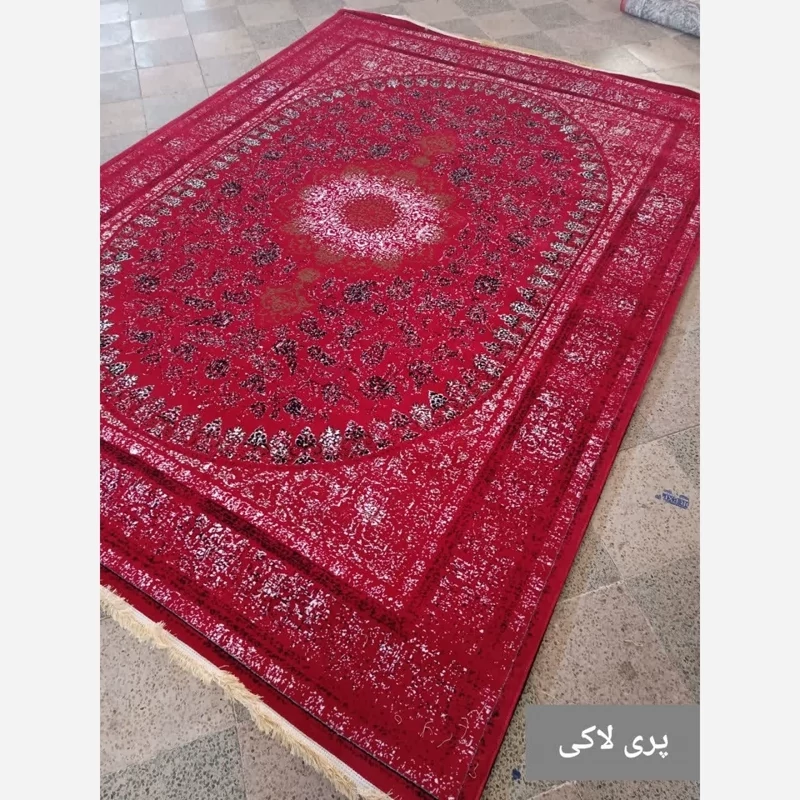 فرش ماشینی کاشان طرح پری لاکی12متری440شانه(باارسال رایگان)