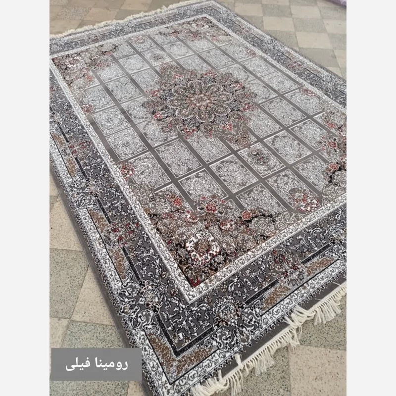 فرش ماشینی کاشان طرح رومینافیلی6متری 440شانه(باارسال رایگان)