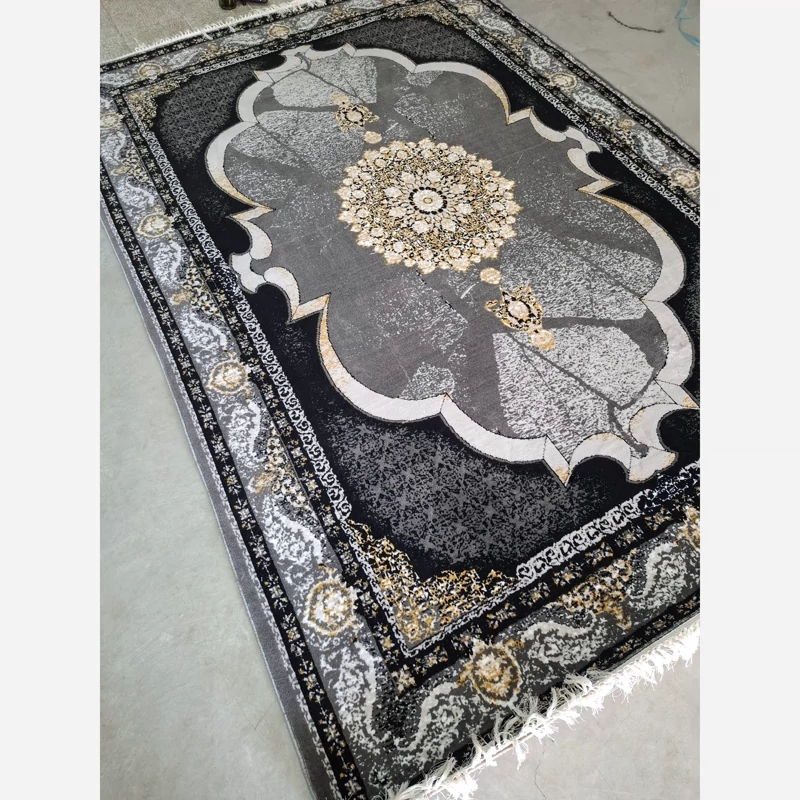 فرش ماشینی کاشان6متری 440شانه طرح ستاره دودی(باارسال رایگان)