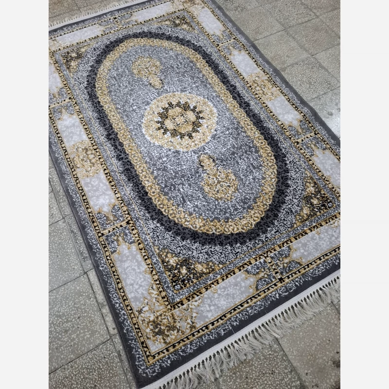 قالیچه فرش ماشینی کاشان 440شانه طرح صدراسرمه ای4متری2،25در1،5(باارسال رایگان)