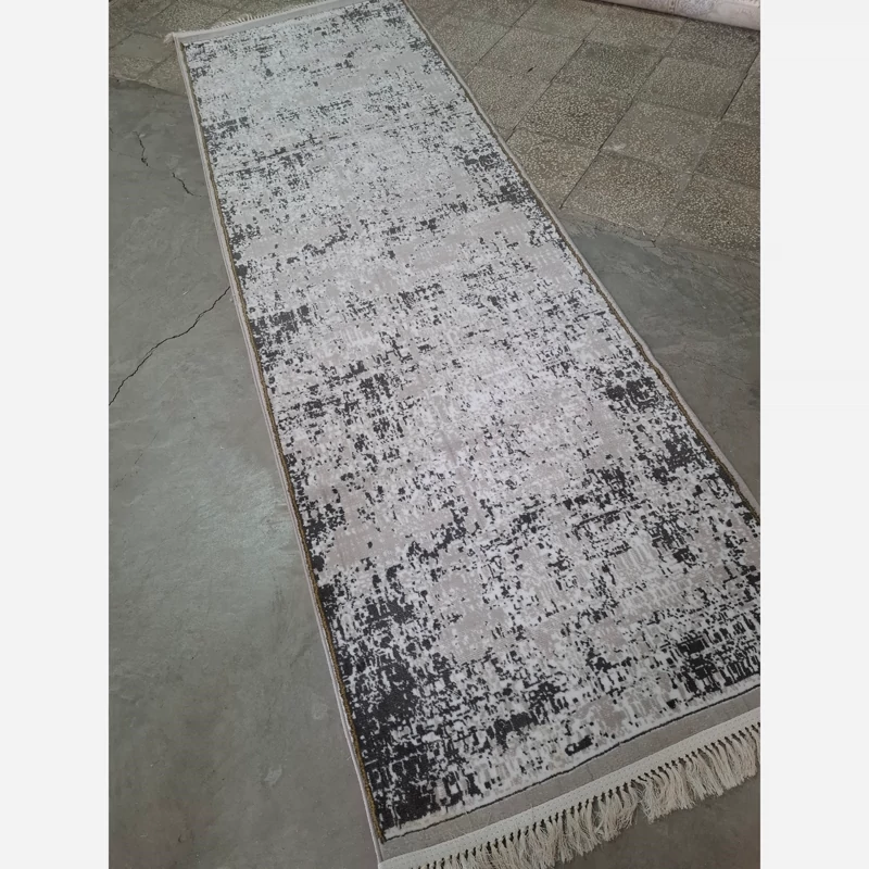 کناره فرش ماشینی کاشان440شانه طرح پتینه نقره4در1متر(باارسال رایگان)