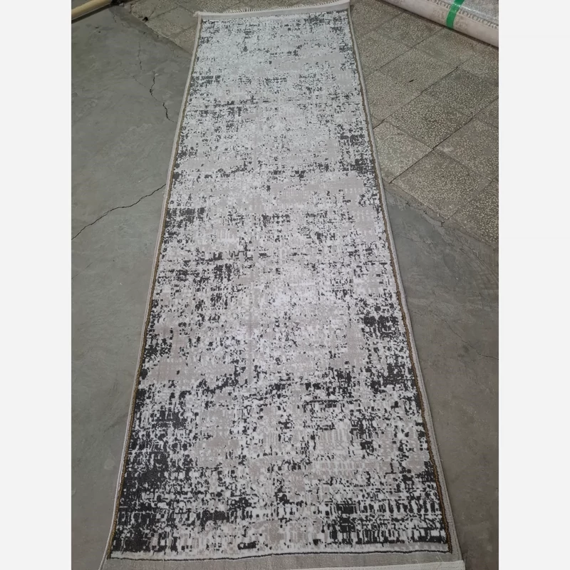 کناره فرش ماشینی کاشان440شانه طرح پتینه نقره3در1متر(باارسال رایگان)
