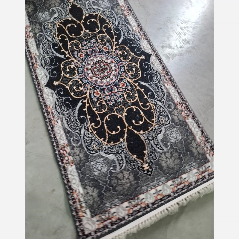 کناره فرش ماشینی کاشان500شانه طرح چکاوک دودی3در1متر(باارسال رایگان)