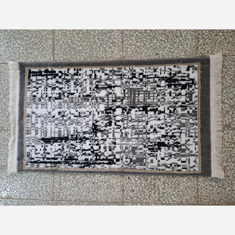 پادری فرش ماشینی کاشان 350شانه طرح پتینه دودی سایز80در50سانت