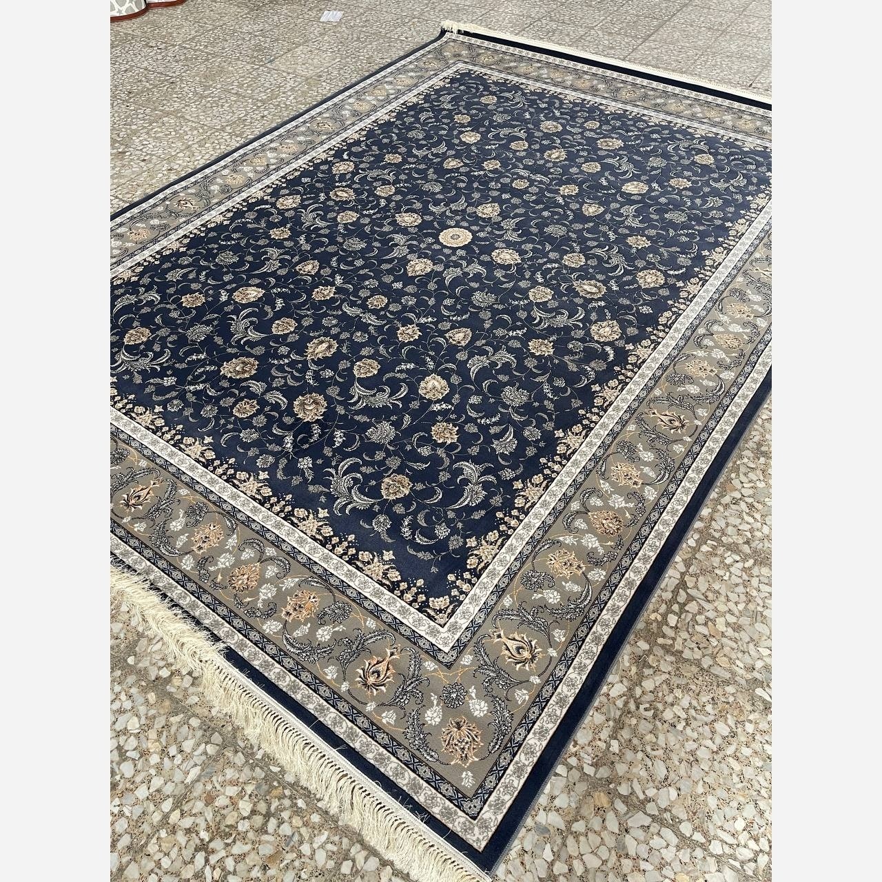 فرش ماشینی کاشن 700شانه6متری طرح مهگل دلفینی2عددی(باارسال رایگان)