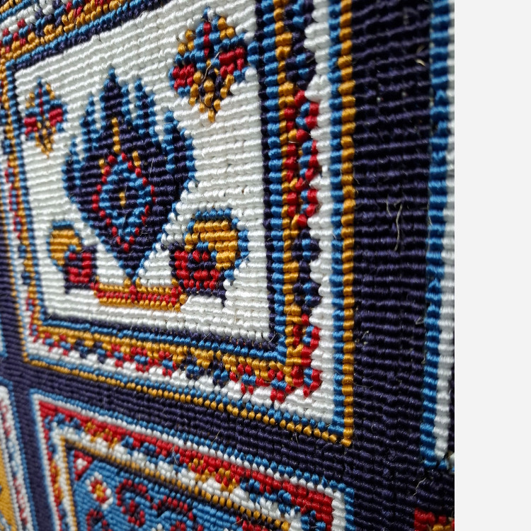 گلیم ماشینی کاشان طرح کژال سرمه ای سایز2در120(هزینه ارسال باخریداروپس کرایه میباشد)