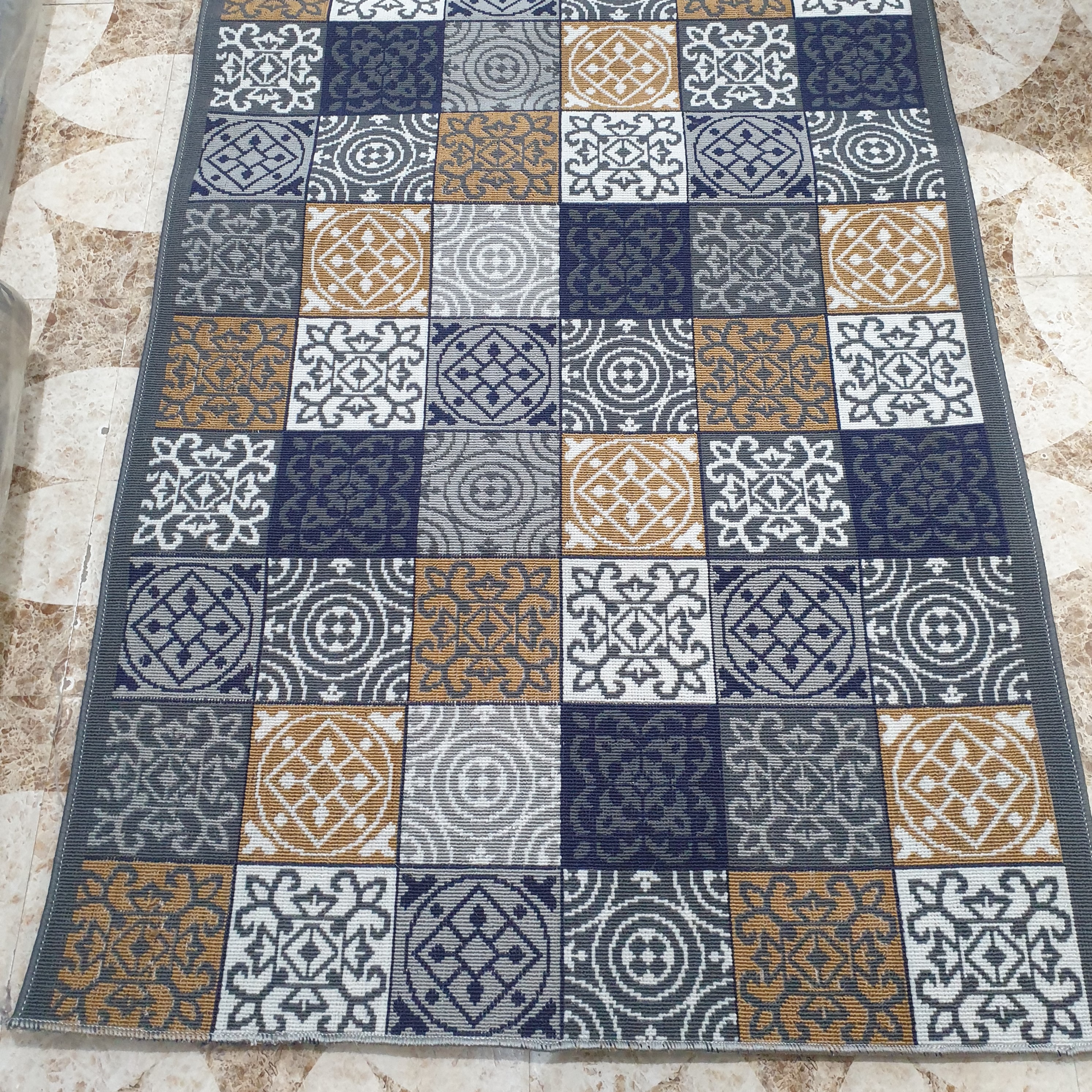 کناره گلیم فرش ماشینی کاشان طرح شایان سایز2در1(هزینه ارسال باخریداروپس کرایه)