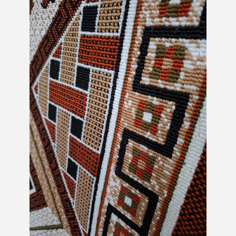 گلیم ماشینی کاشان کناره طرح حصیری سایز2در70سانت(هزینه ارسال باخریداروپس کرایه میباشد)