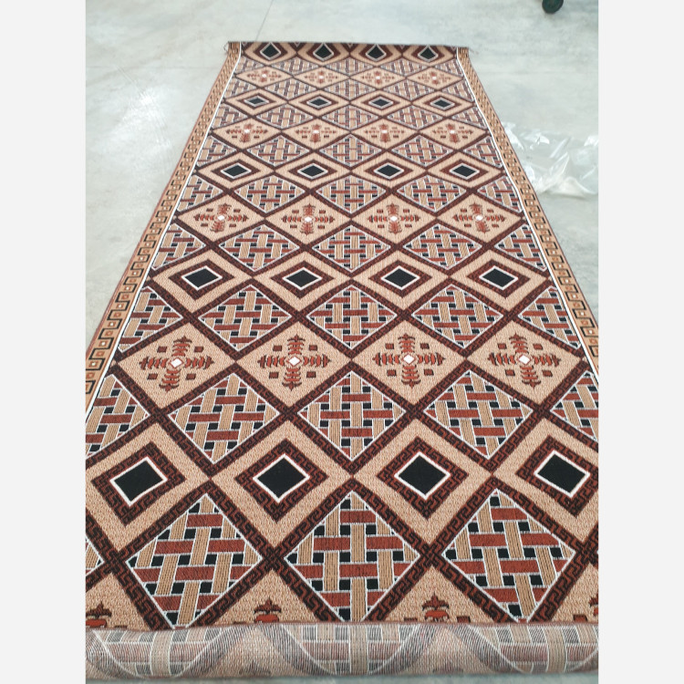 گلیم ماشینی کاشان کناره طرح حصیری سایز2در70سانت(هزینه ارسال باخریداروپس کرایه میباشد)