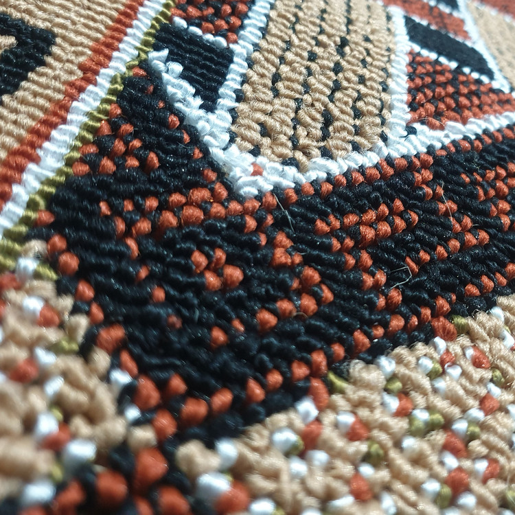 کناره گلیم فرش ماشینی طرح حصیری در سایزدلخواه مشتری 100در60سانت(هزینه ارسال باخریداروپس کرایه میباشد)