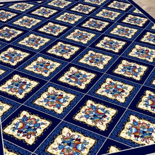 گلیم فرش ماشینی کاشان طرح گل آرا9متری3در3(هزینه ارسال باخریداروپس کرایه میباشد)